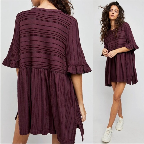 Free People Dresses & Skirts - NWT free people Take A Spin Tunic medium purple
